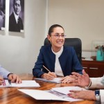 Claudia Sheinbaum sostiene reunión de trabajo con Rosa Icela Rodríguez y Omar García Harfuch