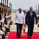 Presidente cubano, Miguel Díaz-Canel, llega a México para investidura de Sheinbaum