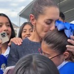 Claudia Sheinbaum visita escuela en Papalotla, Estado de México