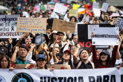 Los manifestantes gritaron consignas como “ser veterinario no debería costarnos la vida”, para exigir seguridad al Gobierno.