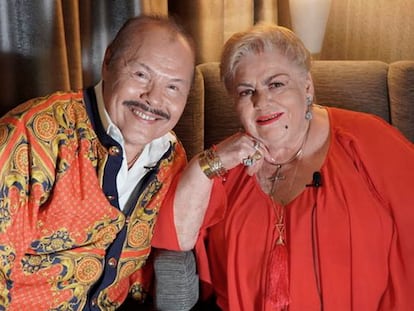 Manuel Eduardo Toscano y Paquita la del barrio, en una fotografía compartida en las redes sociales del compositor.