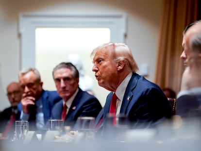 Donald Trump durante una reunión de gabinete en la Casa Blanca.