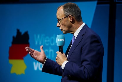 Friedrich Merz durante la campaña