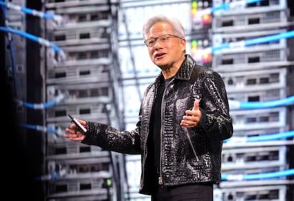 Jensen Huang, consejero delegado de Nvidia, en una feria de electrónica en Las Vegas (Nevada) en enero pasado.