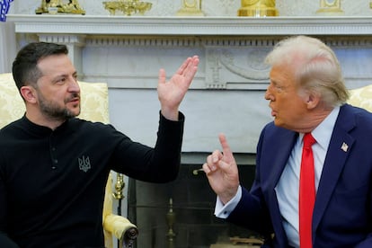 Momentos de tensión entre el presidente ucranio, Volodímir Zelenski, y el presidente estadounidense, Donald Trump, durante su reunión en el Despacho Oval de la Casa Blanca.