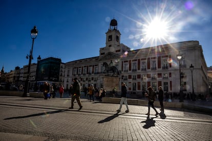 Real Casa de Correos, sede la Comunidad Autónoma de Madrid, en la Puerta del Sol, el pasado 15 de enero.