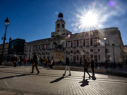 Real Casa de Correos, sede la Comunidad Autónoma de Madrid, en la Puerta del Sol, el pasado 15 de enero.