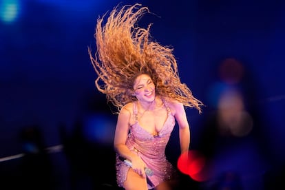 Shakira durante su actuación en Barranquilla (Colombia).