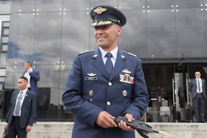 El general Pedro Sánchez durante una rueda de prensa en Bogotá (Colombia). El 2 de febrero de 2025.