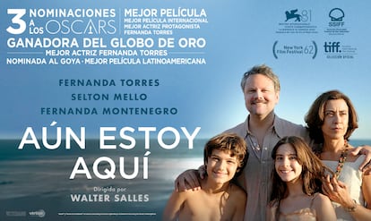 Cartel de la película 'Aún estoy aquí', nominada a tres premios Oscar.