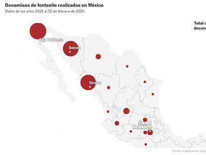 mapa fentanilo mexico