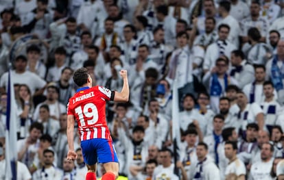 Julián Álvarez celebra la censecución del empate