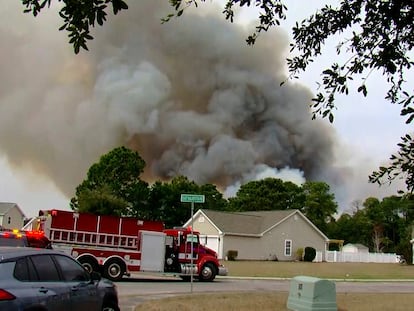 Incendios en Carolina del Norte y Carolina del Sur