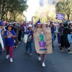 Mujeres marchan por el 8M en la Ciudad de México