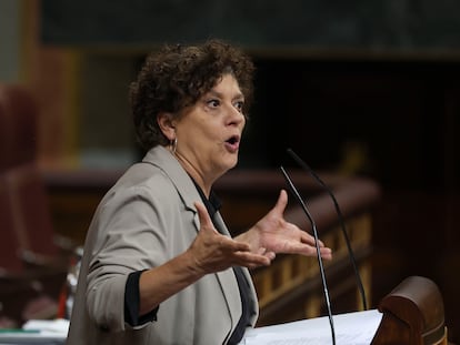 La diputada de ERC, Pilar Vallugera, el pasado martes, en el Congreso de los Diputados.