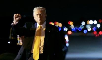 El presidente de Estados Unidos, Donald Trump, este viernes en Florida