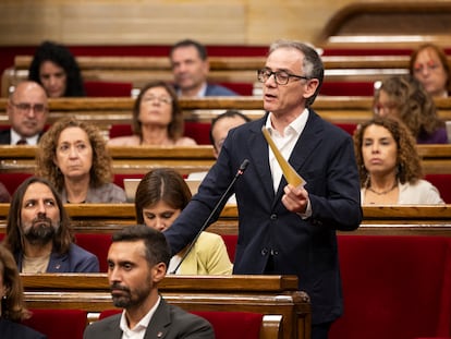 La bancada de Esquerra Republicana en el Parlament de Cataluña, en una imagen de archivo.