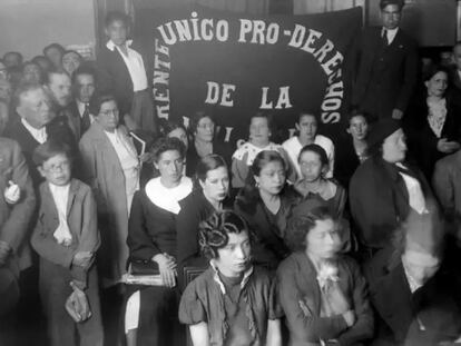 Inauguración del Primer Congreso Feminista en México, en Yucatán, el 13 de enero de 1916.