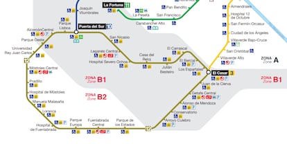 uwdzcbpk5rdbfbay6jpvfynnji-1 La nueva estación de El Casar figura ya en el plano digital del Metro de Madrid.