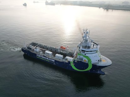 4hbr5lqrkrcszlqqkx52edzlvu Imagen del barco 'Fortescue Green Power', que ha probado un motor impulsado con la combinación de diésel y amoniaco.