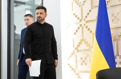 El presidente ucranio, Volodímir Zelenski, el jueves en Ankara.