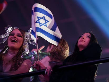 ja2ampbahydbwqgbipjauicd74-1 Yuval Raphael, representante de Israel, durante la segunda semifinal de Eurovisión 2025.