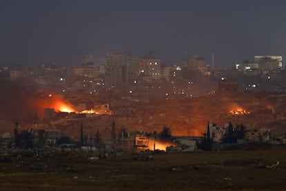 Bombardeos sobre el norte de Gaza el sábado.