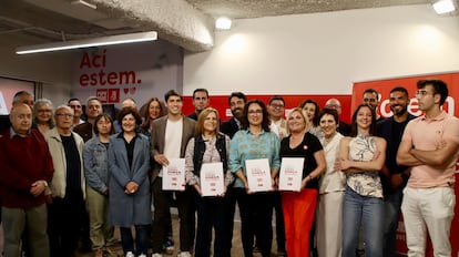 stt7sg3xli6oktewlr3qhvwrfi-1 La nueva secretaria general de los socialistas en València, Pilar Bernabé, en la presentación de la ponencia marco del congreso comarcal de la ciudad.