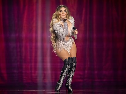 vzhuozxusbelxfwpii3xxz37qi-6 Melody durante su participación en la final de Eurovisión 2025, en Basilea (Suiza), este sábado.
