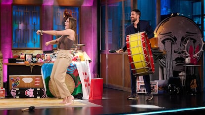 vzusu5nzpnfixkmvpak3ubawwm-1 Melody con David Broncano en su visita a 'La revuelta' en febrero de 2025.