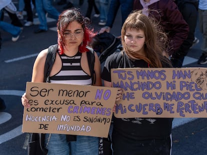 xgdjh7rrd5bxflcdkbngabobvu Manifestación en Barcelona durante el 8-M, Día Internacional de la Mujer.