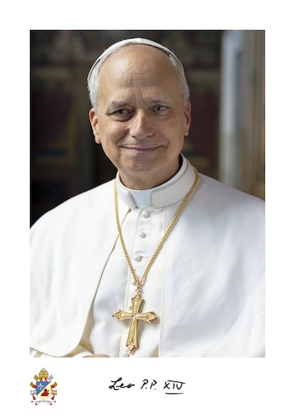 xiosn5bn4jgwjdvbmobtojzln4 Retrato oficial del papa León XIV, en una imagen distribuida por el Vaticano.