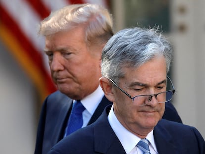 35zl5temobrks42b3q6zld6hf4-1 Donald Trump y Jerome Powell, en una imagen de 2017.