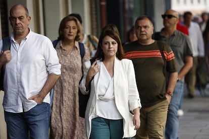 56kxm56gpvfkrazjw5iscp5lya Adriana Lastra, delegada del Gobierno en el Principado de Asturias, a su llegada a Ferraz.