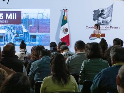 Claudia Sheinbaum presidenta de México durante la conferencia de prensa en Palacio Nacional, en Ciudad de México, el 14 de octubre 2024.