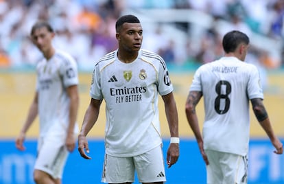 Mbappé durante el partido ante la Juventus.