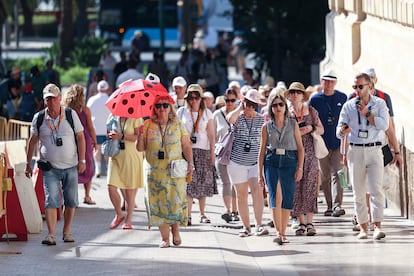 Turistas en el centro de Málaga.