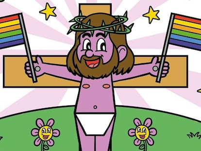 Detalle de la portada de 'El niño Jesús no odia a los mariquitas', de Don Julio, editado por Fandogamia.