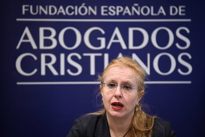 La presidenta de Abogados Cristianos, Polonia Castellanos, en diciembre de 2024. en Madrid.