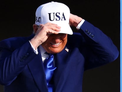 zy72nvillvd5zilkmrelgd7mhu Donald Trump, el martes a su llegada a la cumbre de la OTAN en La Haya (Países Bajos).
