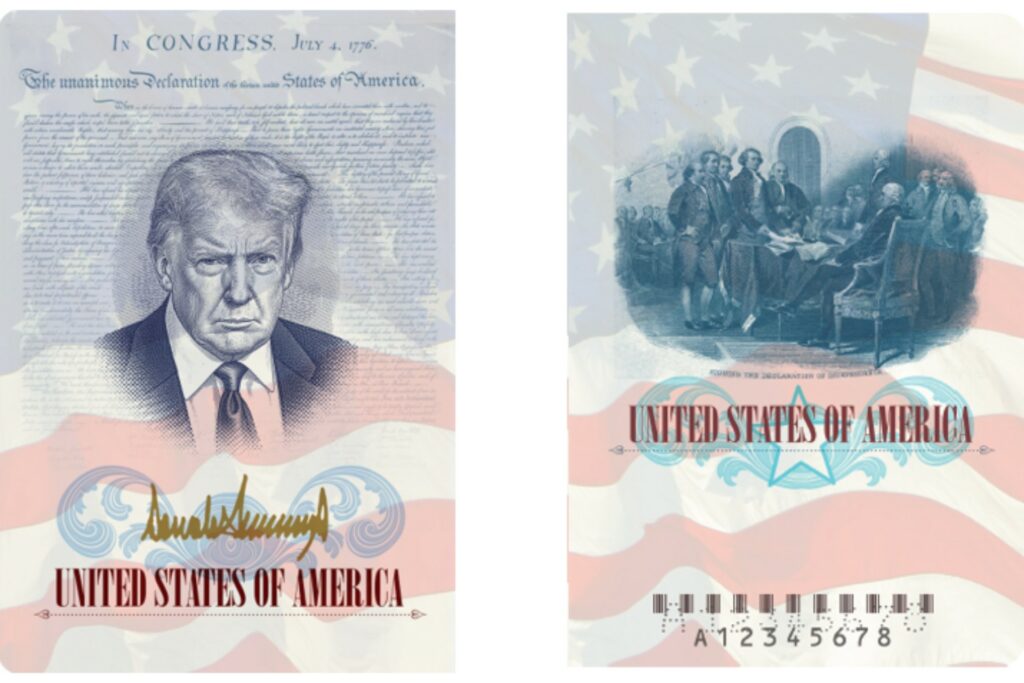 Imagen de Trump aparecerá en una edición limitada de pasaportes por los 250 años de EE.UU. - trump-pasaportes-250-aniversario-estados-unidos-1024x683