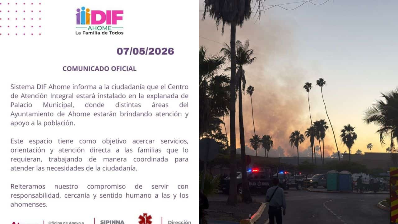 DIF Ahome instala Centro de Atención Integral para apoyar a familias tras voraz incendio en Los Mochis