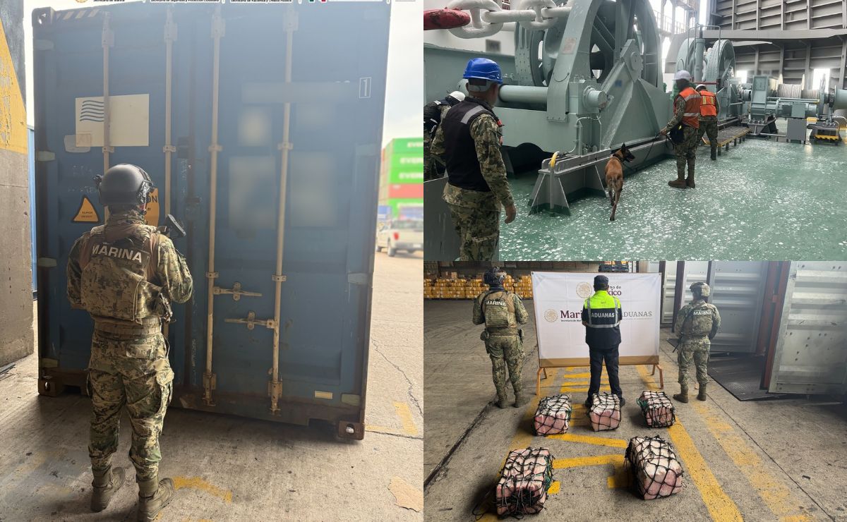 Aseguran 137 kg de cocaína en aduana de Lázaro Cárdenas, Michoacán - inspeccion-de-contenedores-en-puerto-de-lazaro-cardenas-michoacan