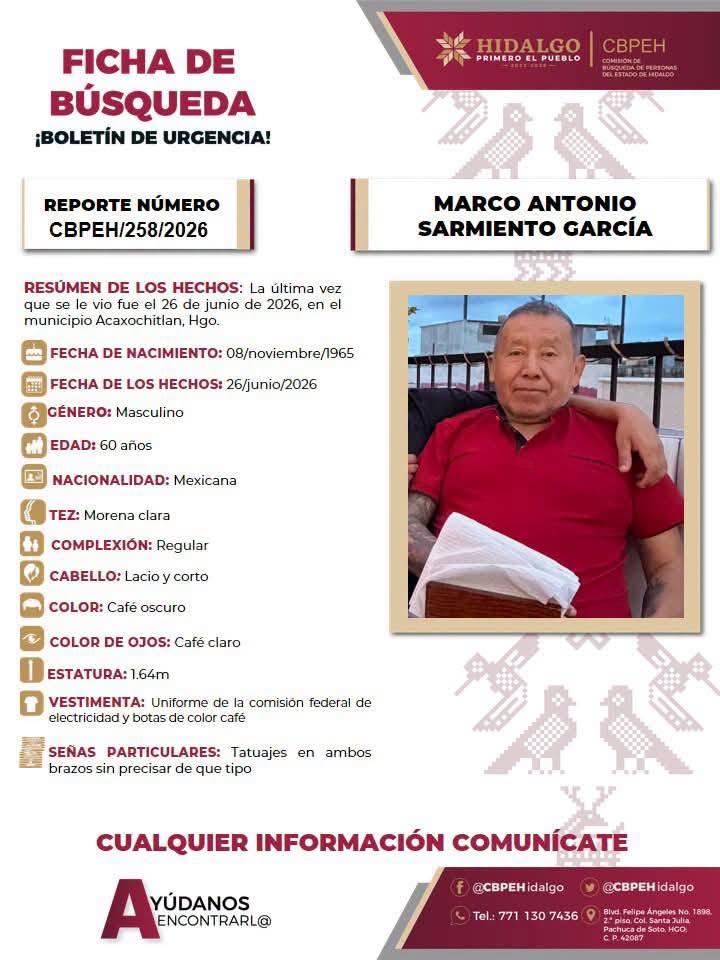 Desaparecen empleados de CFE en Hidalgo; hallan abandonadas sus camionetas - marco-antonio-sarmiento-garcia