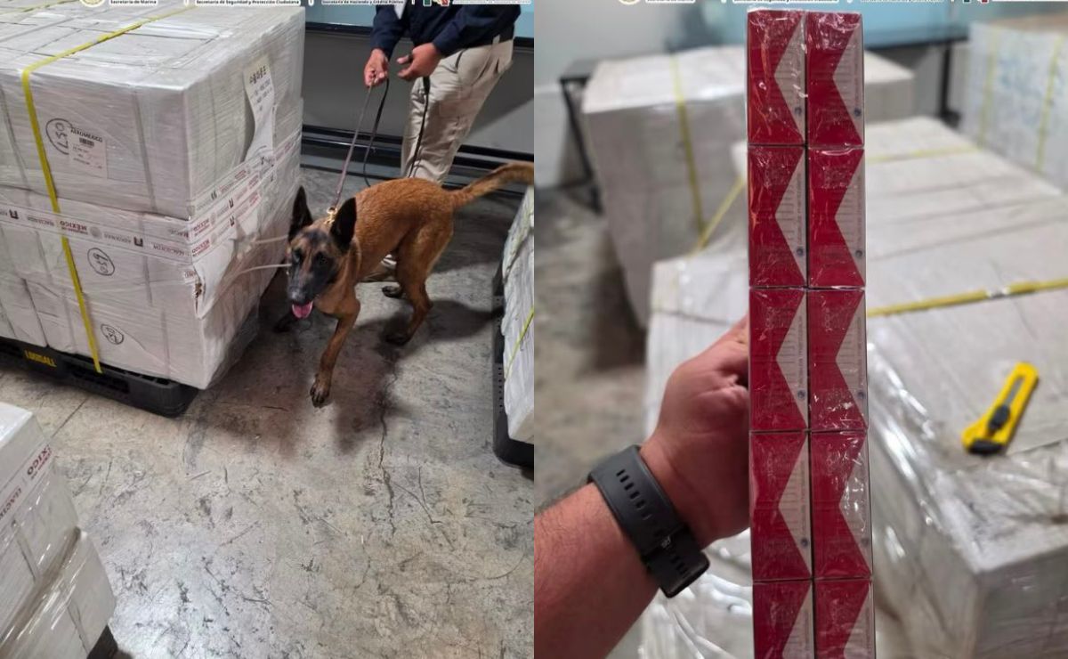 Aseguran casi 3 millones de cigarros ilícitos en el AICM - aseguramiento-de-cigarros-ilegales-en-el-aicm