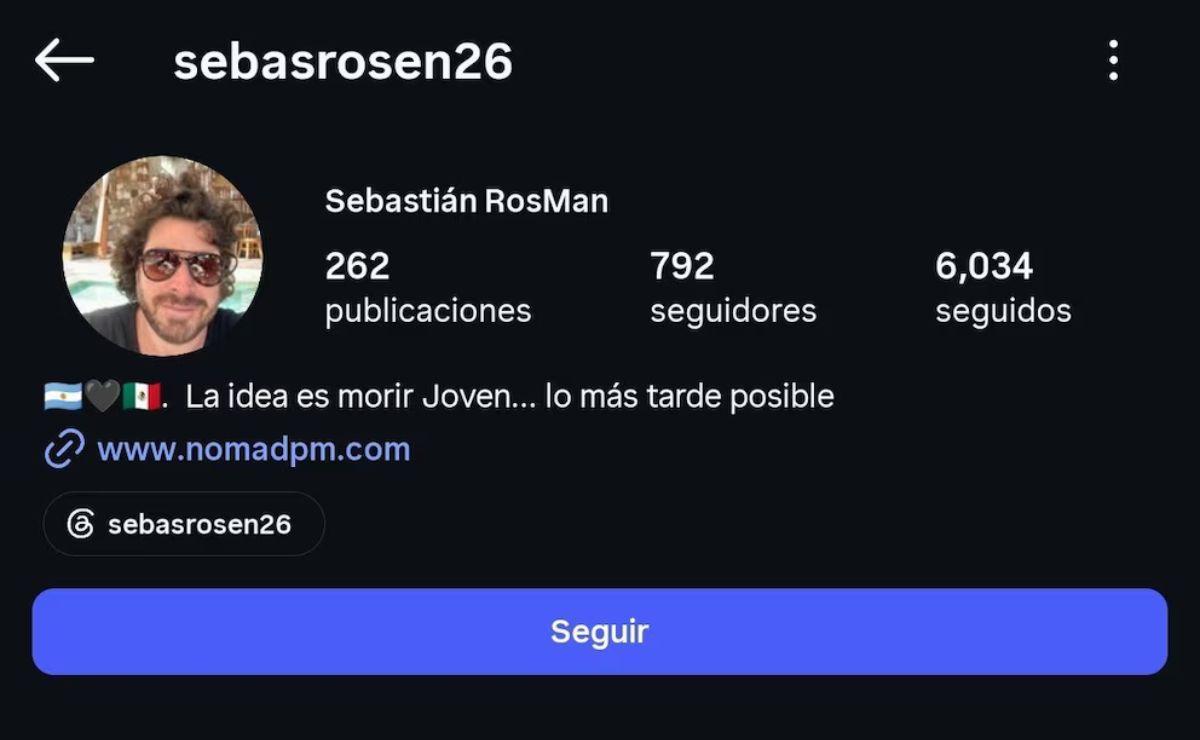 Argentino y presunto estafador: Lo que se sabe de Diego Sebastián, asesino del tecladista Jonathan Meléndez - perfil-de-instagram-de-diego-sebastian-asesino-del-tecladista-jonathan-melendez