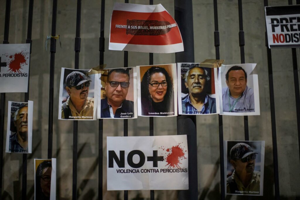 RSF: Menos del 1 % de 169 asesinatos de periodistas en México llegó al autor intelectual - protesta-por-asesinatos-de-periodistas-en-mexico-1024x683